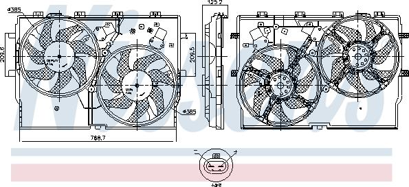 Nissens 850001 - Ventiliatorius, radiatoriaus onlydrive.pro