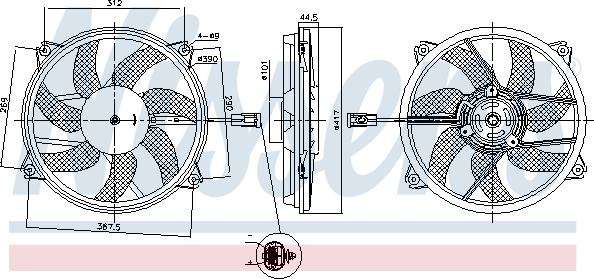 Nissens 850035 - Fan, radiator onlydrive.pro