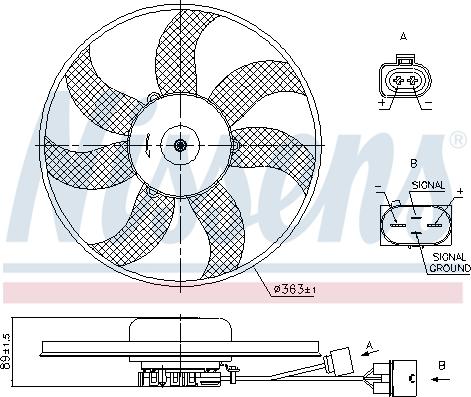 Nissens 850021 - Ventilators, Motora dzesēšanas sistēma onlydrive.pro