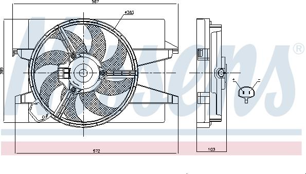 Nissens 85030 - Ventiliatorius, radiatoriaus onlydrive.pro