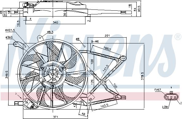 Nissens 85154 - Fan, radiator onlydrive.pro