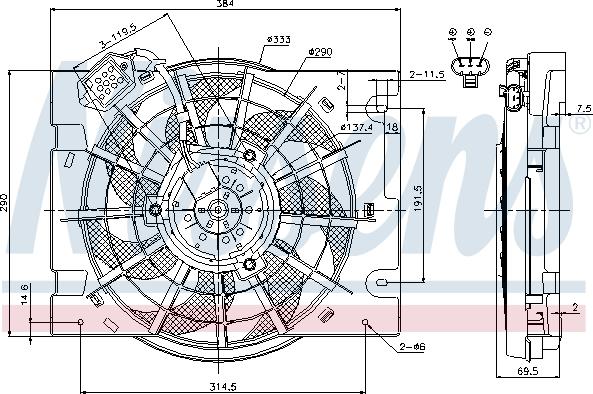 Nissens 85186 - Ventiliatorius, radiatoriaus onlydrive.pro