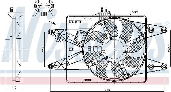 Nissens 85133 - Fan, radiator onlydrive.pro