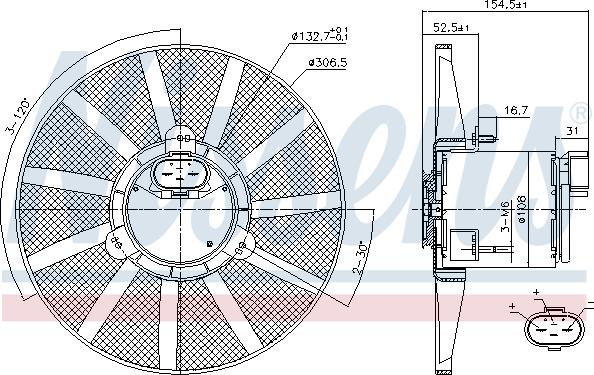 Nissens 85720 - Fan, radiator onlydrive.pro