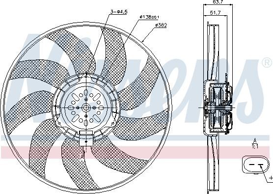 Nissens 85728 - Ventilators, Motora dzesēšanas sistēma onlydrive.pro