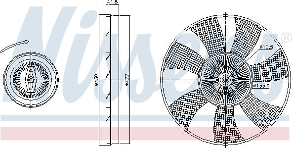 Nissens 86220 - Сцепление, вентилятор радиатора onlydrive.pro