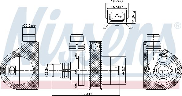 Nissens 831059 - Water Pump onlydrive.pro