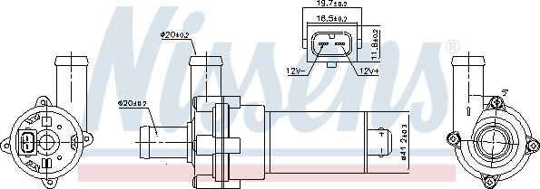 Nissens 831054 - Water Pump onlydrive.pro