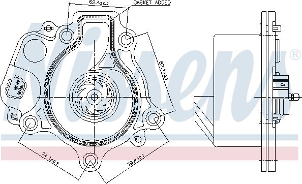 Nissens 831074 - Water Pump onlydrive.pro