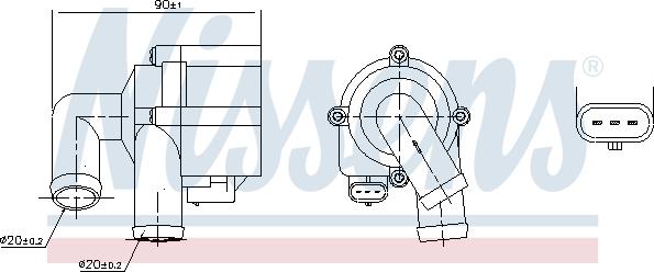 Nissens 831072 - Water Pump onlydrive.pro