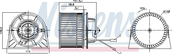 Nissens 87443 - Interior Blower onlydrive.pro