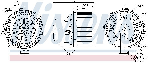 Nissens 87105 - Interior Blower onlydrive.pro