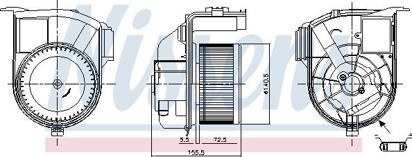 Nissens 87393 - Interior Blower onlydrive.pro