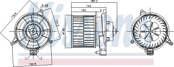 Nissens 87312 - Interior Blower onlydrive.pro