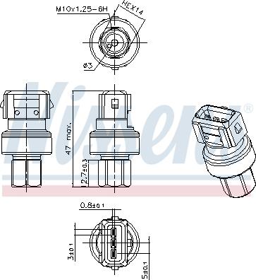 Nissens 301068 - Pressure Switch, air conditioning onlydrive.pro