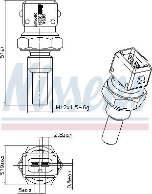 Nissens 207041 - Sensor, coolant temperature onlydrive.pro