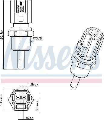 Nissens 207007 - Sensor, coolant temperature onlydrive.pro