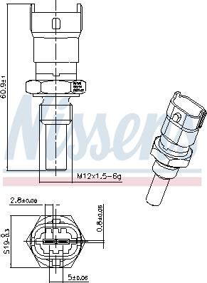 Nissens 207019 - Sensor, coolant temperature onlydrive.pro