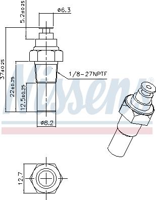 Nissens 207036 - Датчик, температура охлаждающей жидкости onlydrive.pro