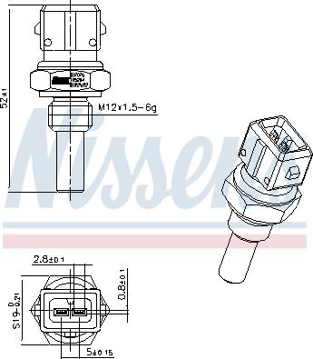 Nissens 207076 - Sensor, coolant temperature onlydrive.pro