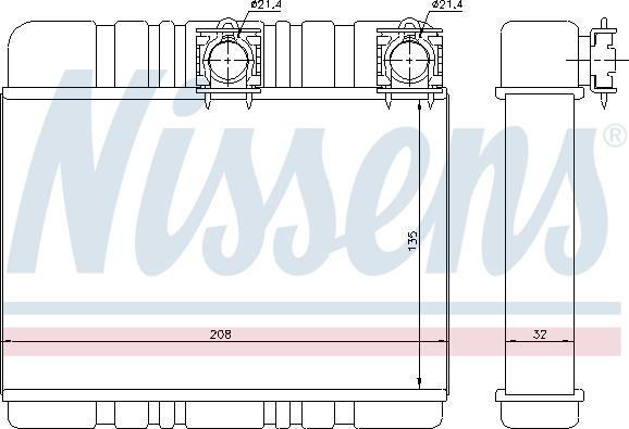 Nissens 70514 - Теплообменник, отопление салона onlydrive.pro