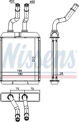 Nissens 70017 - Heat Exchanger, interior heating onlydrive.pro