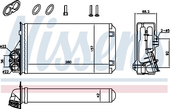 Nissens 707184 - Šilumokaitis, salono šildymas onlydrive.pro