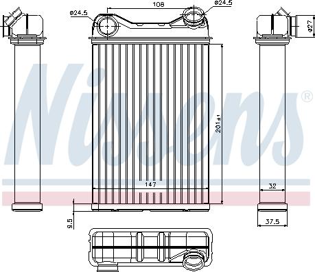 Nissens 71445 - Heat Exchanger, interior heating onlydrive.pro