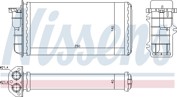 Nissens 71441 - Heat Exchanger, interior heating onlydrive.pro