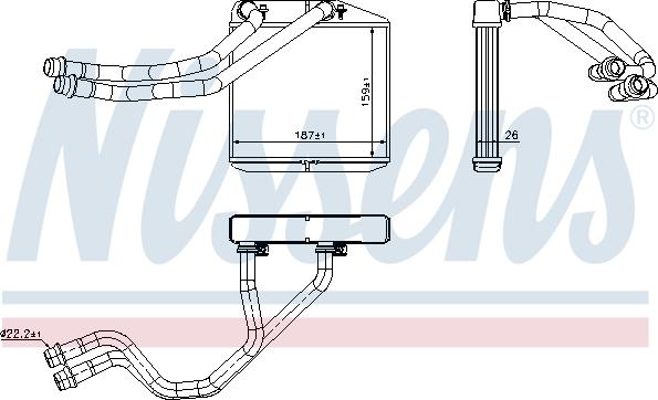 Nissens 71455 - Heat Exchanger, interior heating onlydrive.pro