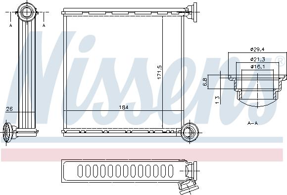 Nissens 73980 - Heat Exchanger, interior heating onlydrive.pro