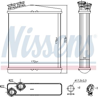 Nissens 73645 - Heat Exchanger, interior heating onlydrive.pro