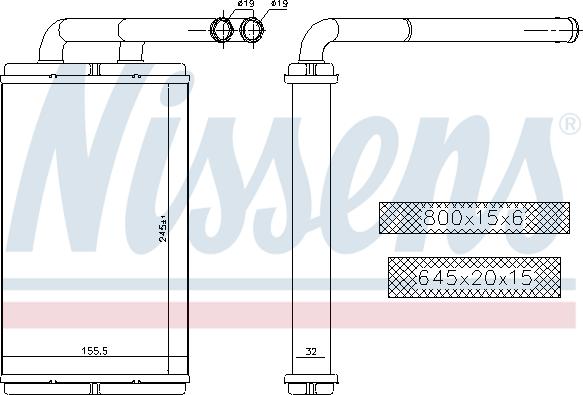 Nissens 73676 - Heat Exchanger, interior heating onlydrive.pro