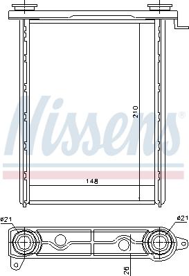 Nissens 73343 - Heat Exchanger, interior heating onlydrive.pro