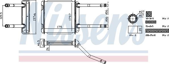 Nissens 726531 - Heat Exchanger, interior heating onlydrive.pro