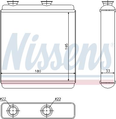 Nissens 72663 - Heat Exchanger, interior heating onlydrive.pro