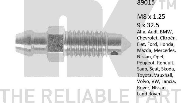 NK 89015 - Breather Screw / Valve onlydrive.pro