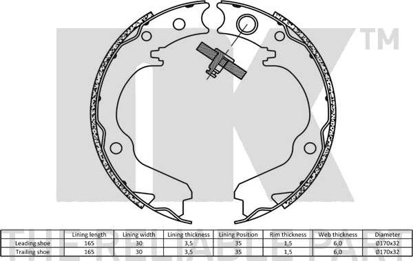 NK 2744646 - Brake Shoe Set onlydrive.pro