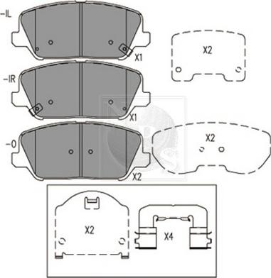 Hyundai S58101A6A02 - Brake Pad Set, disc brake onlydrive.pro