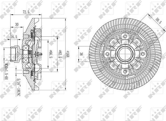 NRF 49577 - Sidur, radiaatoriventilaator onlydrive.pro