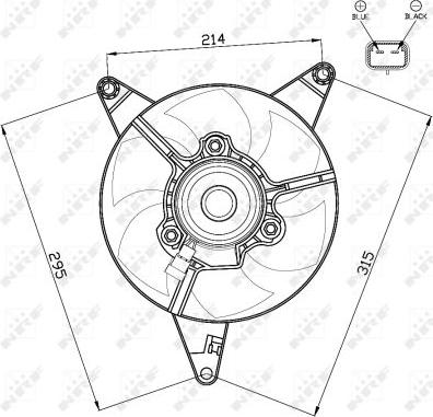 NRF 47498 - Fan, radiator onlydrive.pro