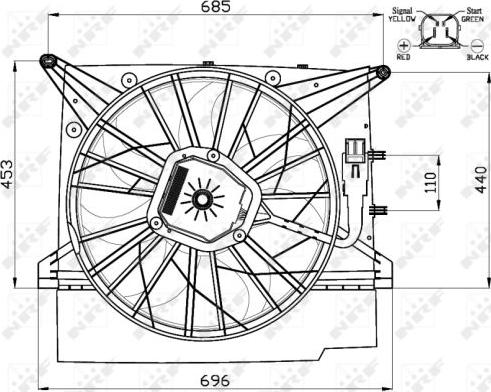 NRF 47461 - Ventilators, Motora dzesēšanas sistēma onlydrive.pro