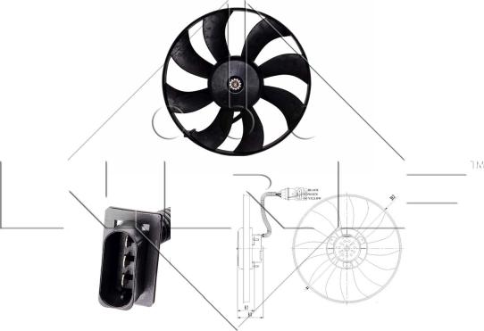 NRF 47410 - Fan, radiator onlydrive.pro