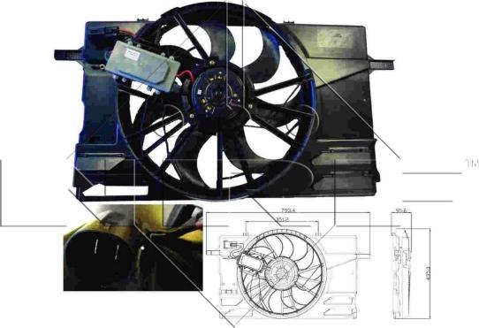 NRF 47412 - Fan, radiator onlydrive.pro