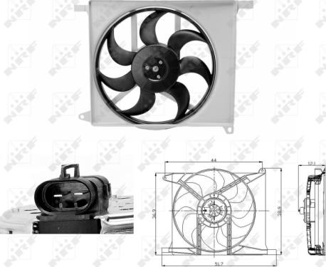 NRF 47686 - Fan, radiator onlydrive.pro