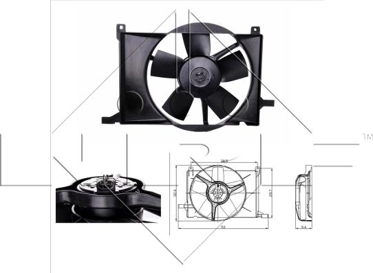 NRF 47009 - Ventilators, Motora dzesēšanas sistēma onlydrive.pro