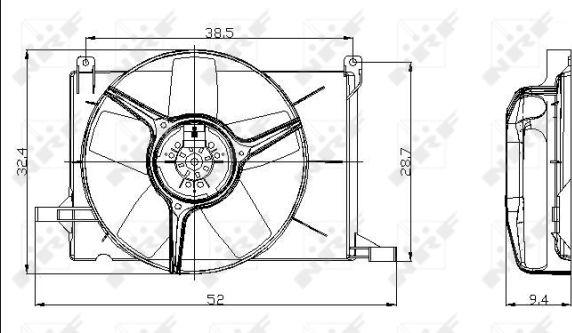 NRF 47009 - Ventiliatorius, radiatoriaus onlydrive.pro