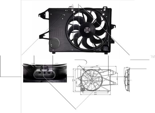 NRF 47004 - Ventiliatorius, radiatoriaus onlydrive.pro