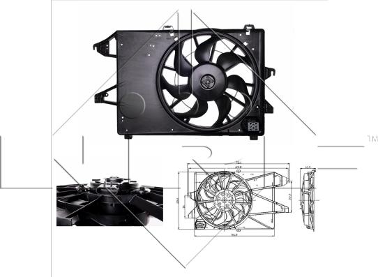 NRF 47005 - Fan, radiator onlydrive.pro