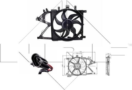 NRF 47012 - Ventilators, Motora dzesēšanas sistēma onlydrive.pro